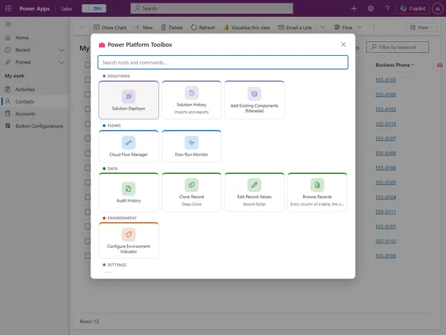 Power Platform Toolbox visual